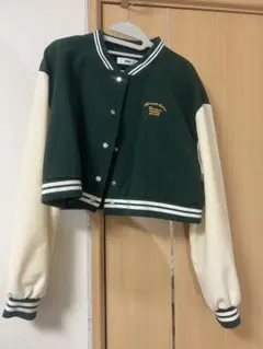 WEGO スタジャン クロップド丈 グリーン