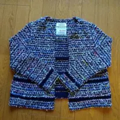 ニットジャケット ノーカラージャケット