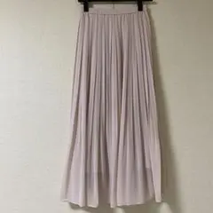 ユニクロ　ピンク プリーツ ロングスカート