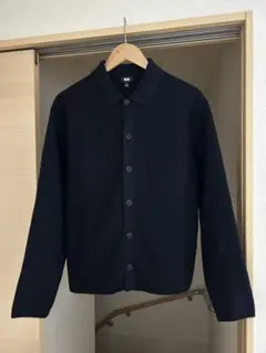 UNIQLO ミラノリブシャツカーディガン Mサイズ ネイビー