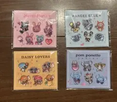 セブンイレブン ナルミヤキャラクターズ ぷっくりシール 4種セット