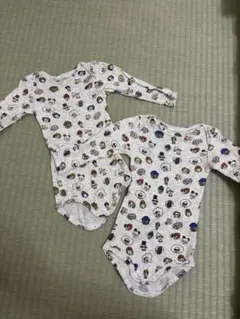 長袖ロンパース2枚セット