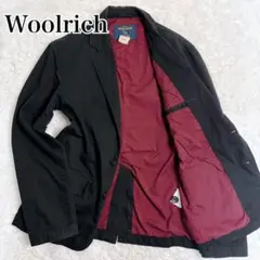 Woolrich ウールリッチ テーラードジャケット 黒 M 裏地ボルドー