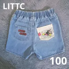LITTC 100 ショートパンツ ミッキーマウス リトシー デニム