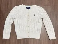 ラルフローレン　カーディガン　4a 100cm 白　ホワイト