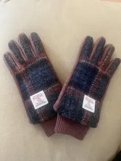 Harris Tweed チェック柄手袋