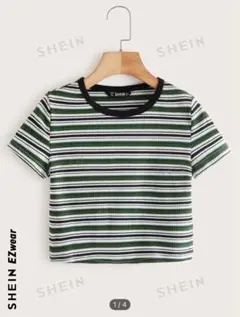 SHEINリブニット ストライプ トップスのサムネイル