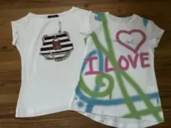 MONNALISA ミミソル 半袖Tシャツ 140 マメール イタリア製 2枚組のサムネイル
