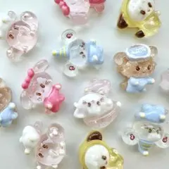 mikko ネイルパーツ クリア ラメ ♡