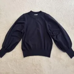 earth music&ecology ネイビー長袖セーター M