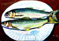 No2690アクリル画鮎