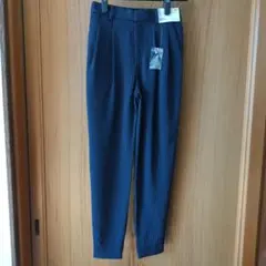 UNIQLO ドレープジョガーパンツ　ネイビー　ストライプ