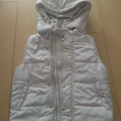 フード付きダウンベスト　110 120　プティマイン