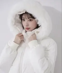 新品未使用 ミームセレクト フェイクファーフードショートダウンジャケット