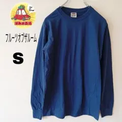 USA古着 フルーツオブザルーム　ロンT　ロングTシャツ　S ブルーのサムネイル