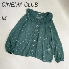 CINEMACLUB　シフォンシャツブラウス　花柄　ドット　長袖　春夏のサムネイル