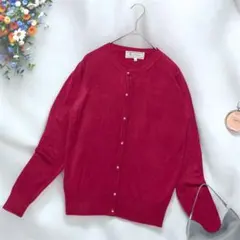 《ROPÉ PICNIC》 ニットカーディガン 38 長袖 ピンクレッド 薄手