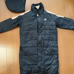 adidas ベンチコート ネイビー/ピンク