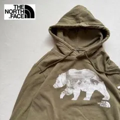 THE NORTH FACE クマ グラフィックパーカー 袖ロゴ USA限定