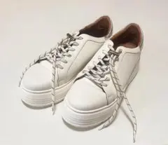 LASUD ラシュッド　厚底レザー スニーカー ホワイト