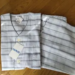 GUNZE 半袖7分丈パジャツ M グレー SF1595T