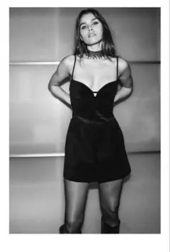 ZARA ボリュームストラップミニワンピース　XSサイズ　新品未使用