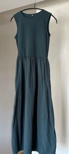 UNIQLO ノースリーブワンピース　グリーン