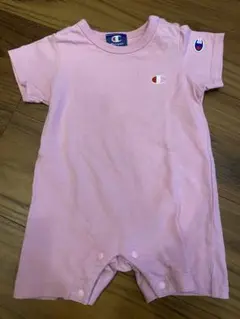 Champion ピンク 短袖ロンパース 80