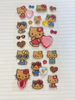 日焼けキティ　シール　おすそ分け