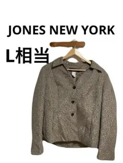 JONES NEW YORK ベージュエンボススーツ ジャケット 総柄 おしゃれ