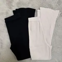 リブフレアパンツ2本のサムネイル