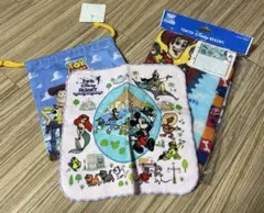 トイ・ストーリー タオルと巾着袋 セット