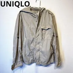 ユニクロ　マウンテンパーカー　ベージュ フード付きジャケット