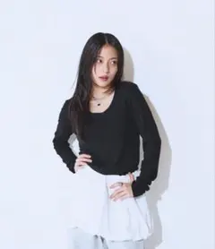 【未使用】JEANASIS スムーステレコUネックLS TEE