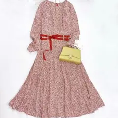 新品タグ付き エイミーイストワール リトルフラワーベルトワンピース ロング S