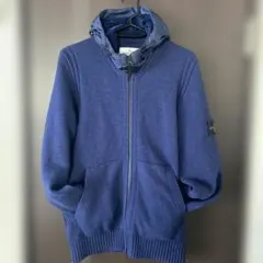 Stone Island フード付きセーター ネイビー - メルカリ
