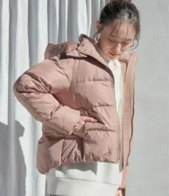 【良品】vis フード付きダウンジャケット L ブラウン