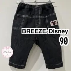BREEZE Disney デニムパンツ 90 ブラック キッズ
