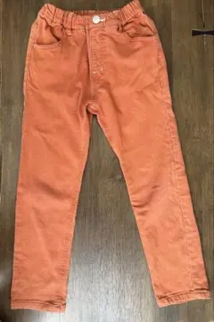 オレンジ ストレートパンツ 100cm~