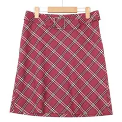 ✨美品✨バーバリーブルーレーベル　ノバチェック　スカート　ベルト付　サイズ38