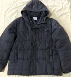 ダウン風ジャケット フード付き