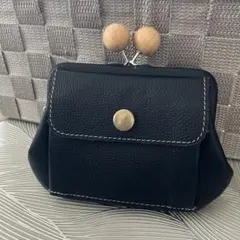 ハンドメイド　本革がま口財布