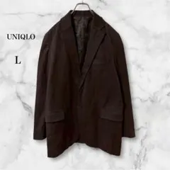 ユニクロ【L】テーラードジャケット 無地 シンプル フォーマル ゆったり