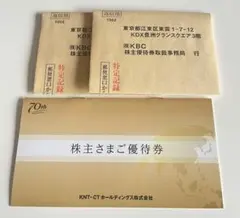 近畿日本ツーリスト　株主優待券　KNT-CTホールディングスのサムネイル
