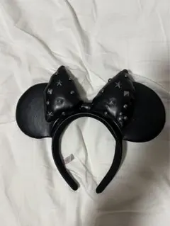 ディズニーランド　ディズニーシー　ミニーちゃんカチューシャ　レザー　スタッズ