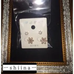 キラキラ  お花モチーフ  ピアス