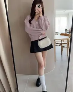 グレイル GRL ビジューリボンボタンニットカーディガン[k9342f]