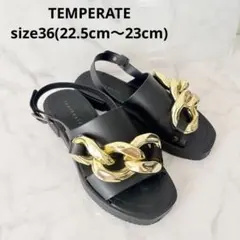 値下げ✨TEMPERATE サンダル レディース　チェーン　quinn 36のサムネイル