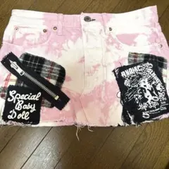 RNA ピンクタイダイミニスカート　パンク　ロック　y2kのサムネイル