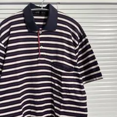 dunhill 長袖ポロシャツ M 総柄 ネイビー 綿100% 日本製春秋 R1 - メルカリ